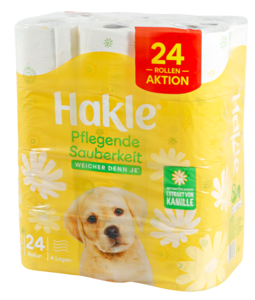 Hakle Carta igienica Pflegende Sauberkeit 4 veli 24 rotoli