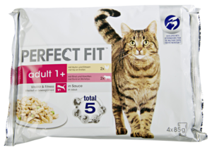Perfect Fit Adult 1+ bœuf & poulet 4x85g