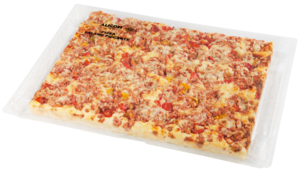Pizza salame piccante e peperoni