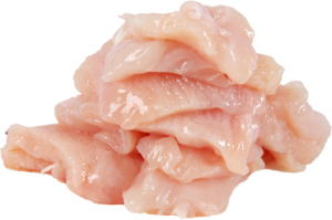Fresh sliced chicken breast