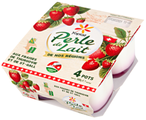Yogurt Perle de Lait alle fragole specialità regionale Yoplait 4x125g