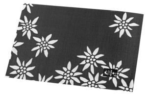 Sets de table PVC edelweiss noirs