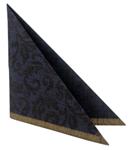Serviettes Dunilin Rich Damast noires 40 cm