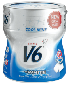 V6 Kaugummi White Cool Mint 6x62