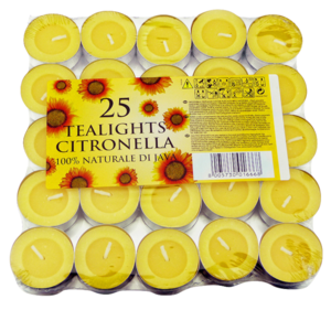 Bougie Réchaud Maxi Citronnelle Jaune 4x