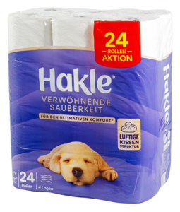 Hakle Carta igienica Verwöhnende Sauberkeit 4 veli 24 rotoli