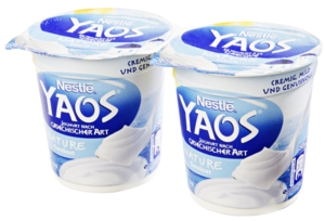 Nestlé YAOS Yogourt à la grecque nature 2x150g