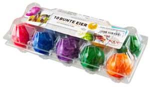 Boiled colored eggs