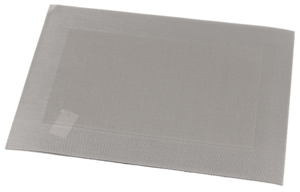 Set de Table Pol./PVC Argent 45x30 cm