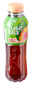 Peach and hibiscus iced tea