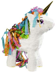 Piñata unicorno bianco