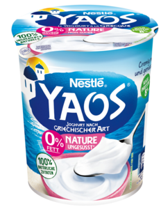 Nestlé YAOS Greek-style plain yogurt, 0% 450g