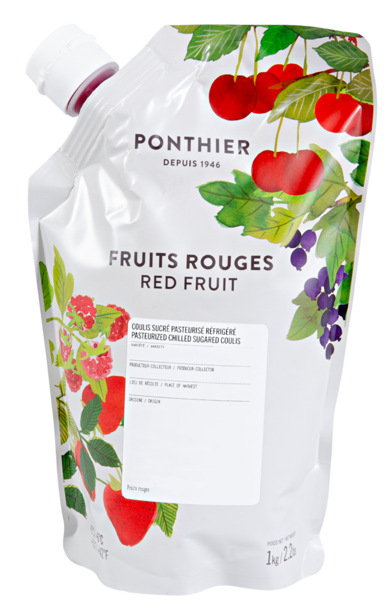 Souk Des Fruits Rouges Coulis de fruit rouge Ponthier, 1 kg