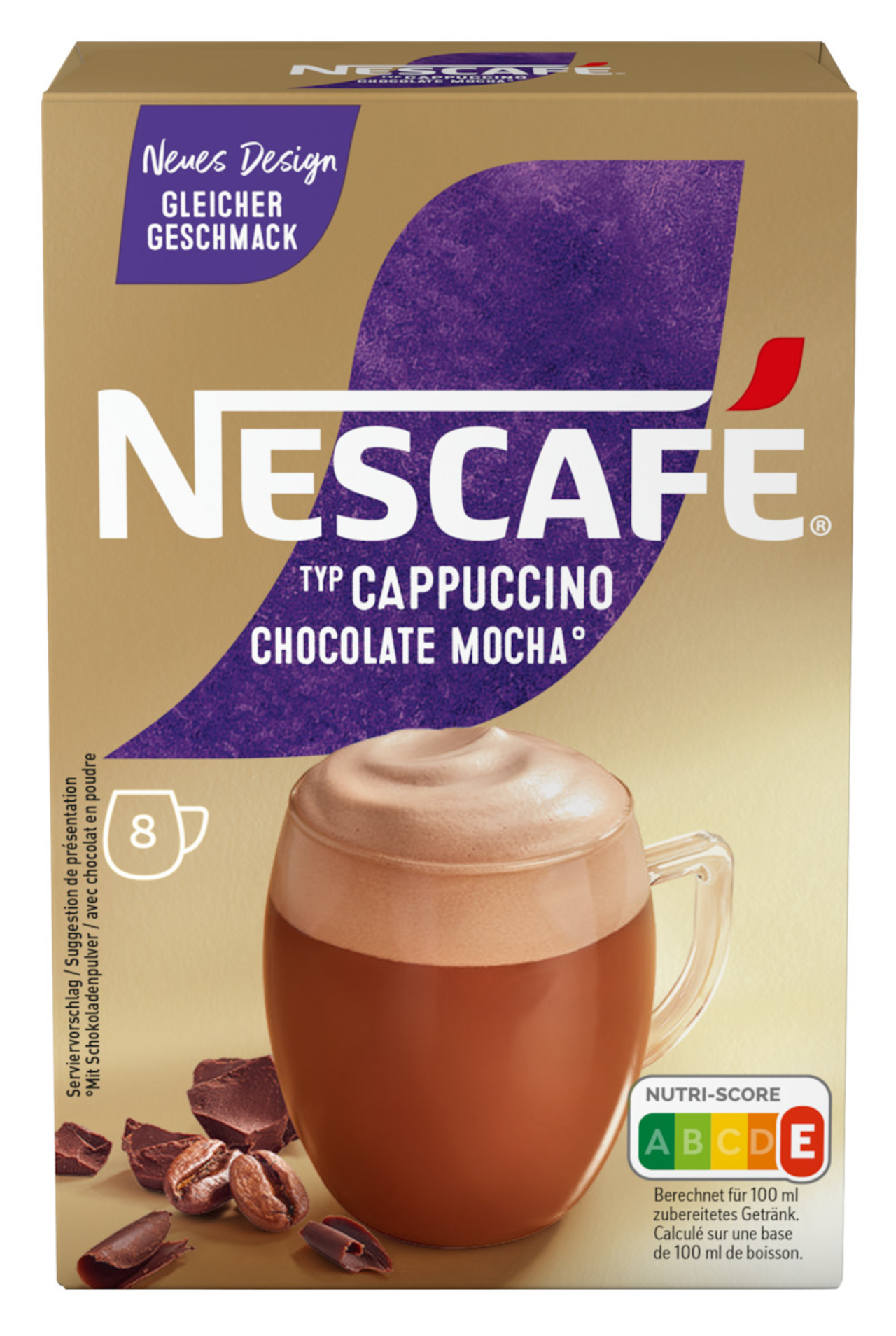 Nescafé Nescafé cappuccino choco, 8 x 17 g