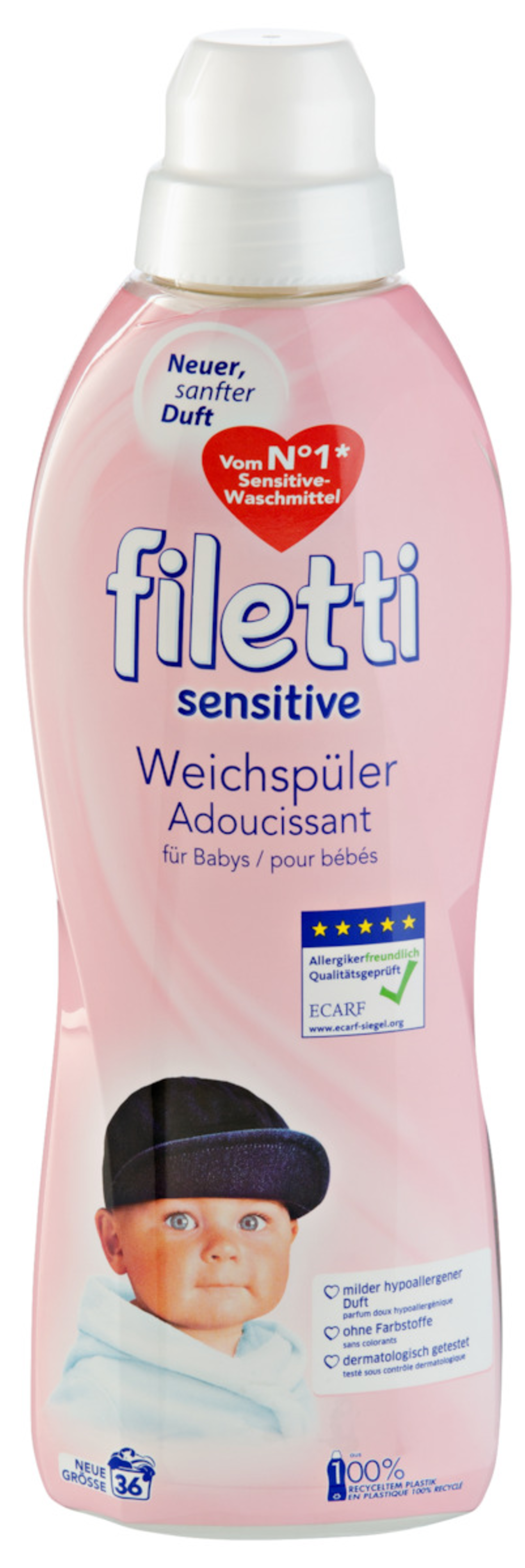 Filetti Sensitive Filetti Adoucissant 36 Lessives, 2 flacons