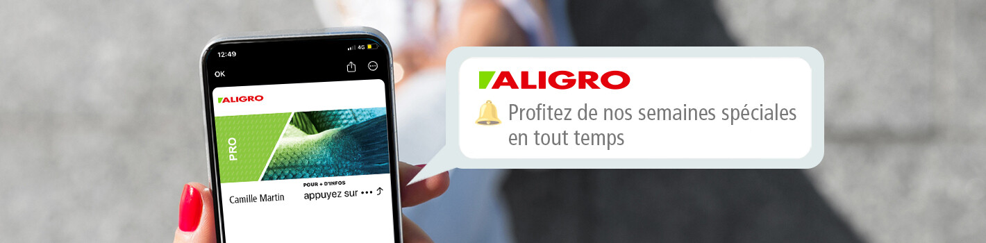 Votre carte ALIGRO sur votre smartphone
