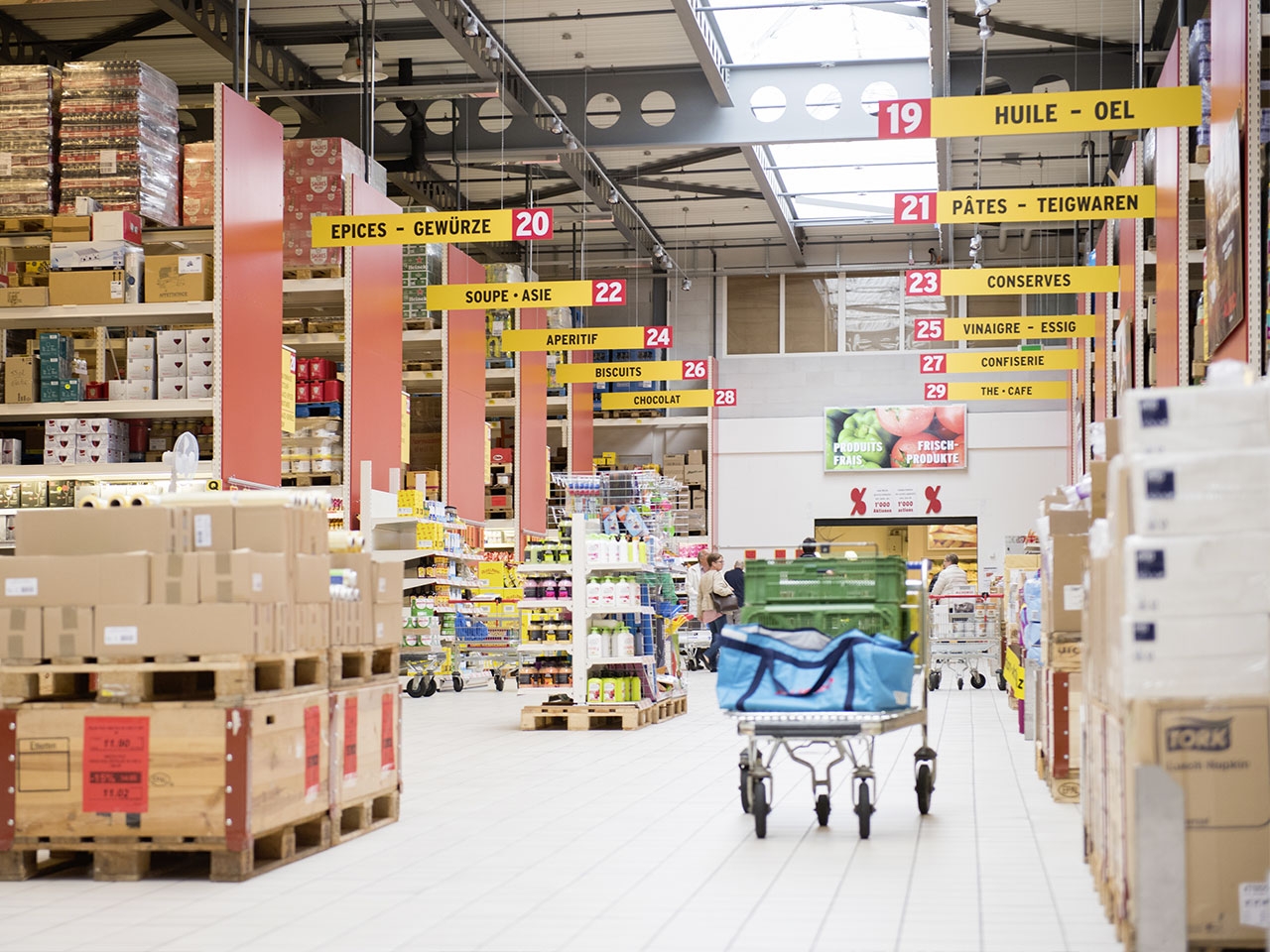 Halle du marché Aligro de Matran en 2017
