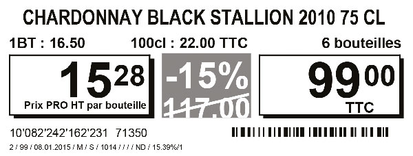 Etiquette de prix Aligro avec action