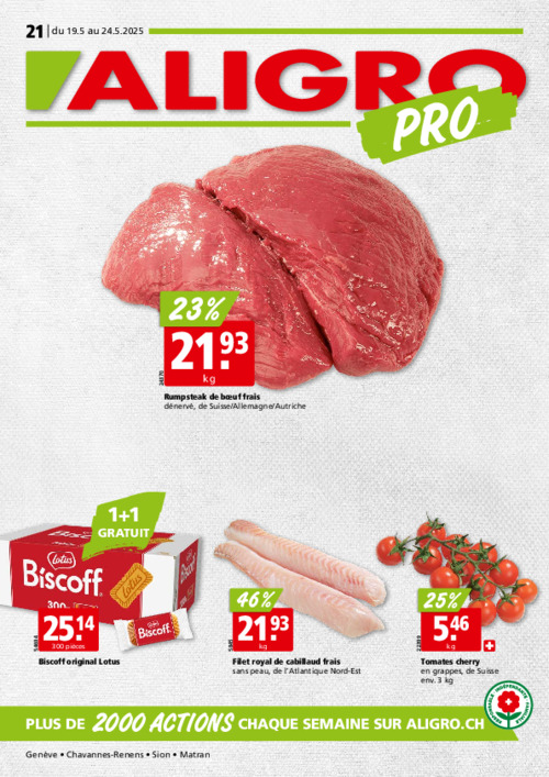 Actions PRO #21 – valables du 19 au 24 mai