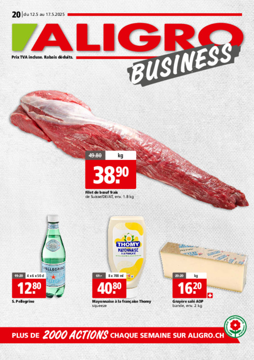 Actions BUSINESS #20 – valables du 12 au 17 mai