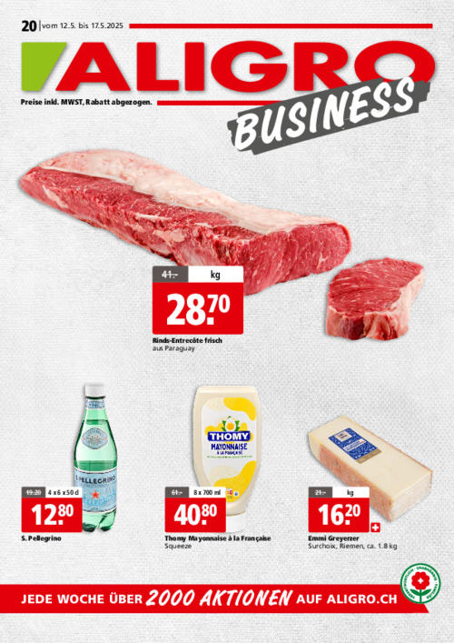 Actions BUSINESS #20 – valables du 12 au 17 mai