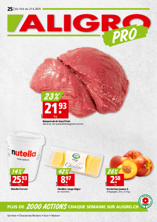 Actions PRO #25 – valables du 16 au 21 juin