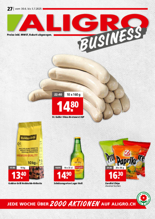 BUSINESS-Aktionen #27 – gültig vom 30. Juni bis 5. Juli