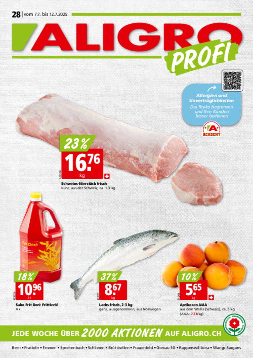 Actions PRO #28 – valables du 7 au 12 juillet