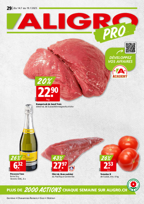 Actions PRO #29 – valables du 14 au 19 juillet