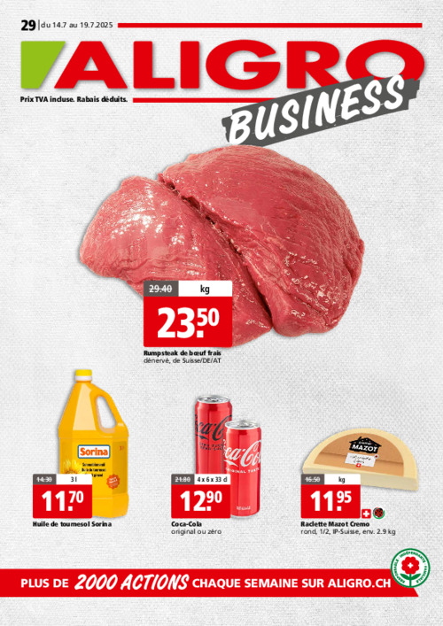 Actions BUSINESS #29 – valables du 14 au 19 juillet