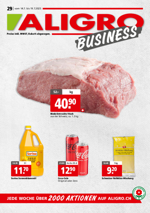 Actions BUSINESS #29 – valables du 14 au 19 juillet