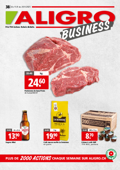 Actions BUSINESS #38 – valables du 15 au 20 septembre