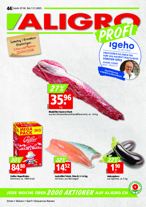 PROFI-Aktionen #44 – gültig vom 27. Oktober bis 1. November 2025