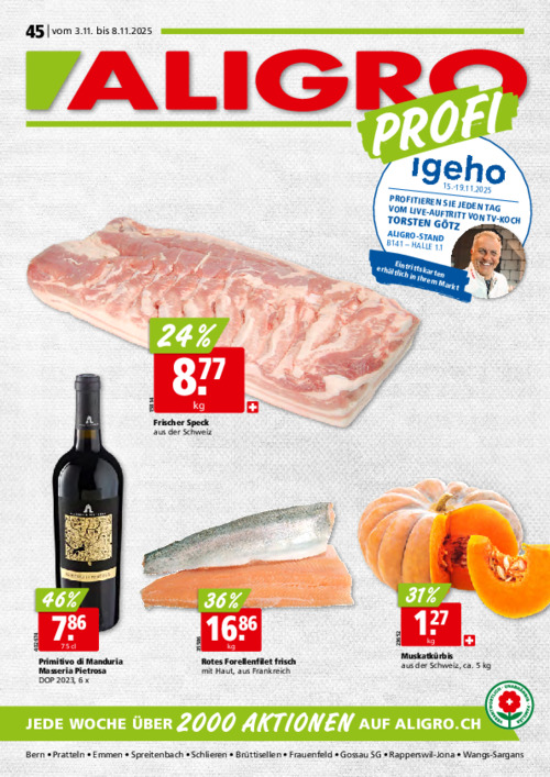 Actions PRO #45 – valables du 3 au 8 novembre