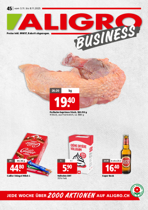 BUSINESS-Aktionen #45 – gültig vom 3. bis 8. November