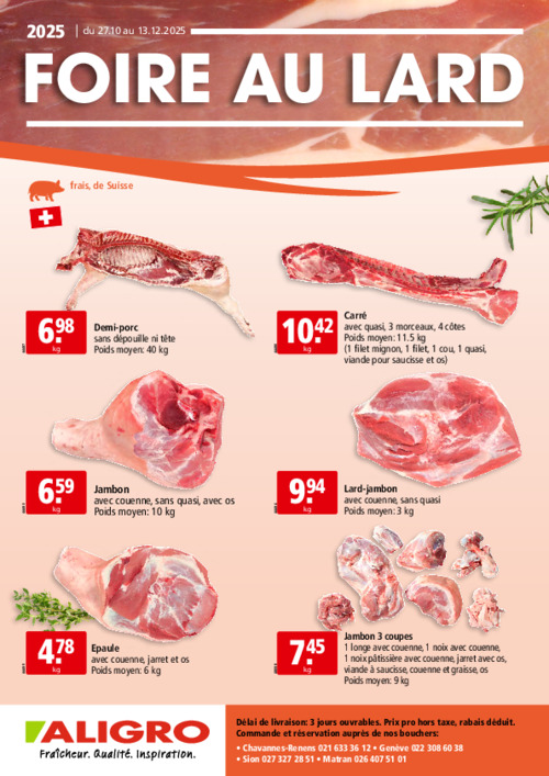 Foire au lard - jusqu'au 13 décembre 2025