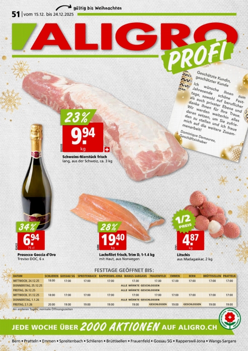 PROFI-Aktionen #51 – gültig vom 15. bis 24. Dezember