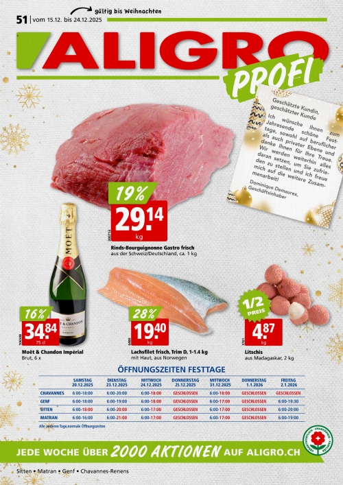 PROFI-Aktionen #51 – gültig vom 15. bis 24. Dezember