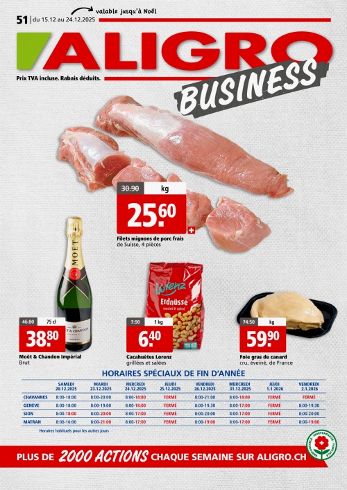 Actions BUSINESS #51 – valables du 15 au 24 décembre