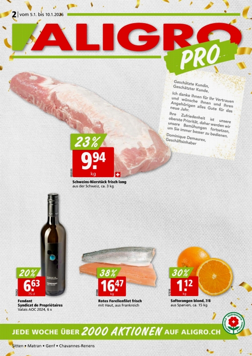 PROFI-Aktionen #02 – gültig vom 5. bis 10. Januar