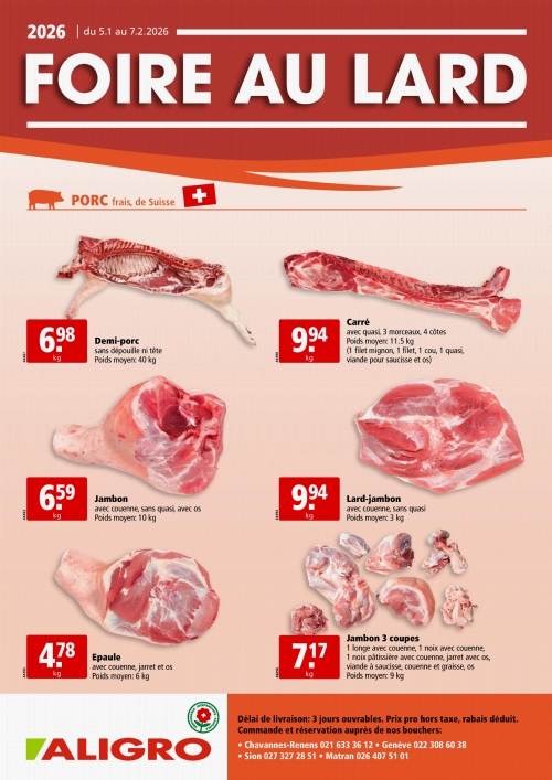 Foire au lard #02 - valable du 5 au 10 janvier