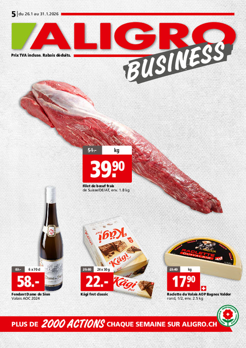 Actions BUSINESS #05 – valables du 26 au 31 janvier