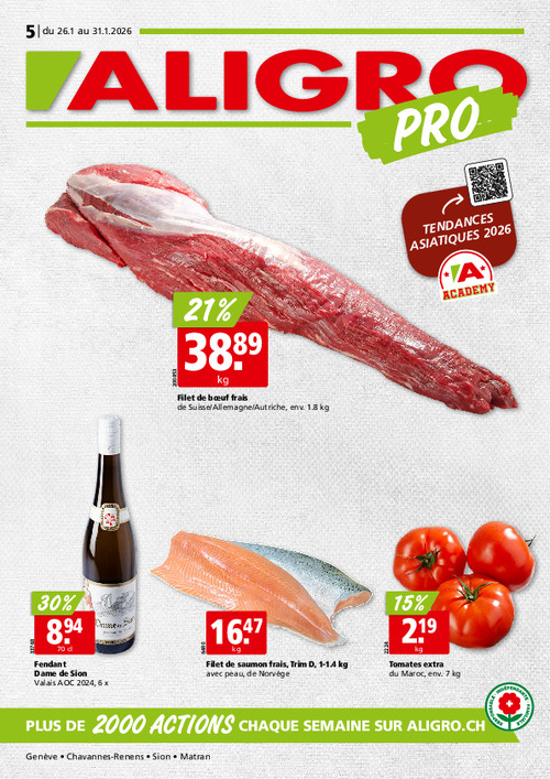 Actions PRO #05 – valables du 26 au 31 janvier 2026