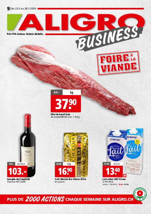 Actions BUSINESS #09 – valables du 23 au 28 février