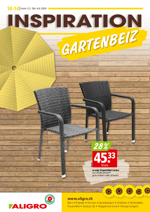 Inspiration Terrasse - gültig vom 2. bis 7. März 2026