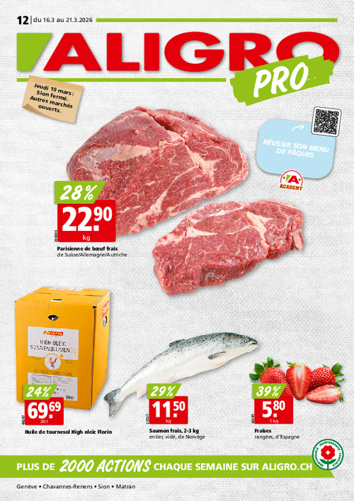 Actions PRO #12 – valables du 16 au 21 mars