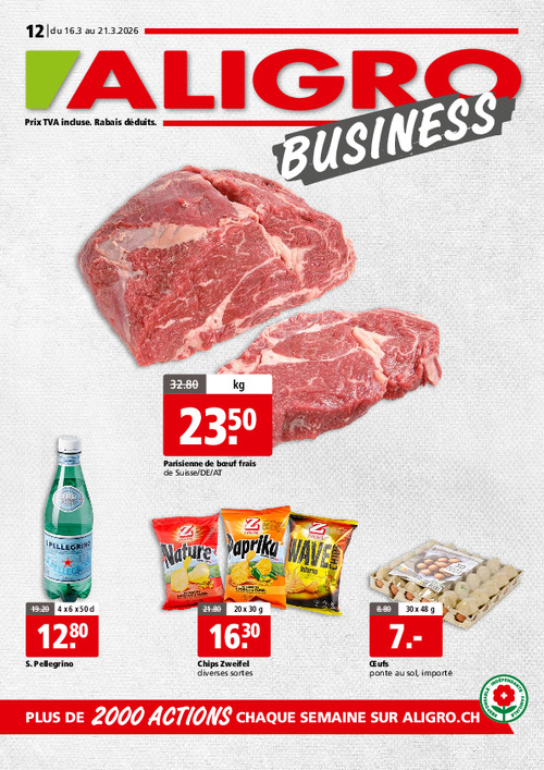 Actions BUSINESS #12 – valables du 16 au 21 mars