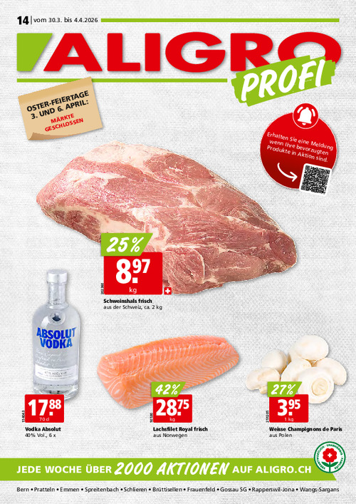 Actions PRO #14 – valables du 30 mars au 4 avril