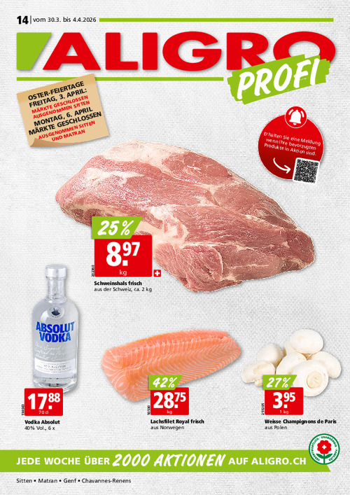 PROFI-Aktionen #14 – gültig vom 30. März bis 4. April