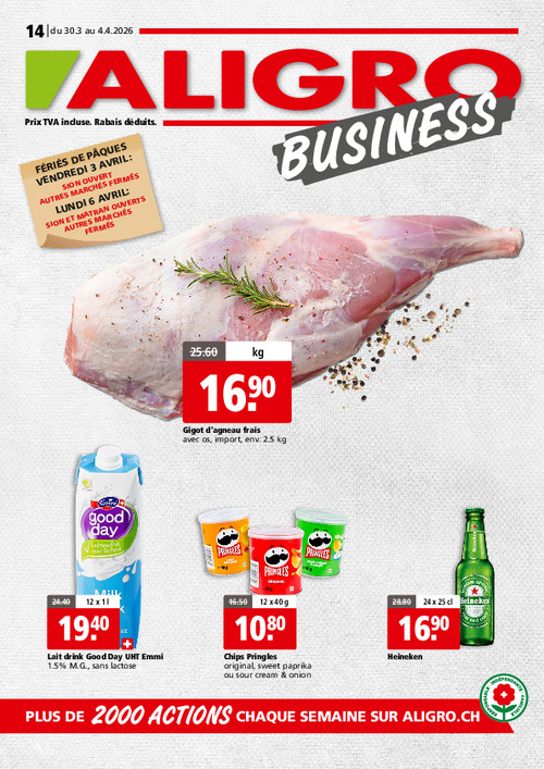 Actions BUSINESS #14 – valables du 30 mars au 4 avril